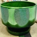 Haeger Pedestal Planter 3 Different Green Glaze Types: Touchable Texture
