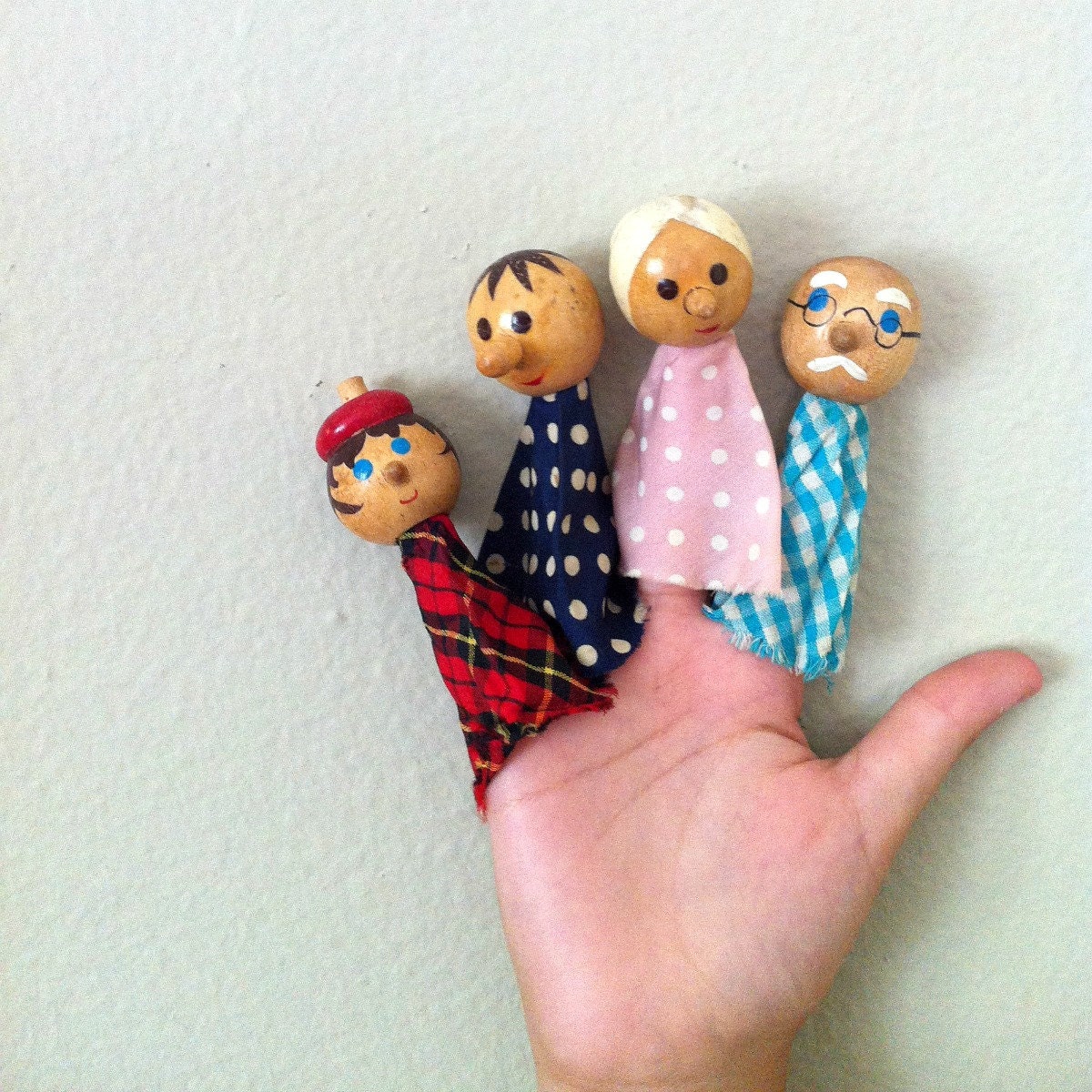wooden hand puppets