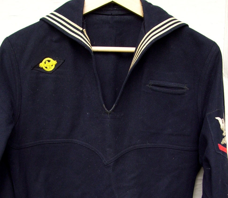 genuine WWII US NAVY UNIFORM winter blues ANTIQUE