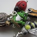 GARDEN FRIENDS hand painted peruvian animal charms beads ladybug monarch butterfly bumble bee snail frog