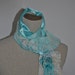 SALE- Eco Friendly Tiffany Blue Satin & Lace Scarf- 2die4 - Designed By Gina Louise- Original Design
