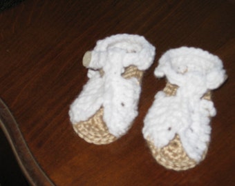 The Crafty Nana's Peep Toe Booties, Summer Sandals, Handmade
