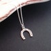 Horseshoe Necklace Sterling Silver Necklace Horseshoe Pendant Lucky Necklace Horse Jewelry Horse Shoe Necklace Modern Necklace Gift For Her