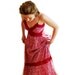 SALE Vintage 1980s Sundress Cotton Red Dress Sweetheart Crochet Lace Summer Dress Garden Party Dress M