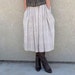 Vintage 1950s Linen Skirt Plaid Pockets V. Max by Arthur Max M/L