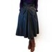 Sale - Vintage Black Leather Skirt Pockets Spring Fashion Size Small