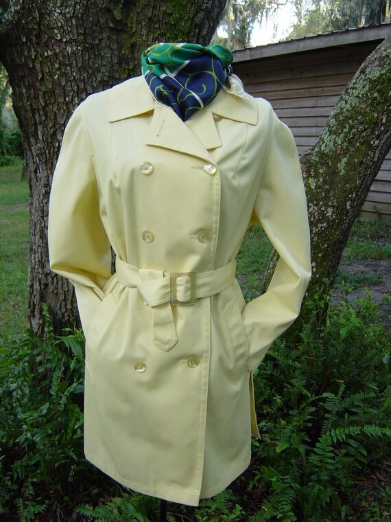 Vintage Rain Coat With Lucite Belt Buckle