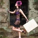 SCARLETT - Black Lace Scalloped Flapper Dress - Small