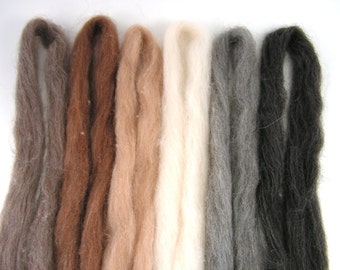 Alpaca Merino Roving - natural shades