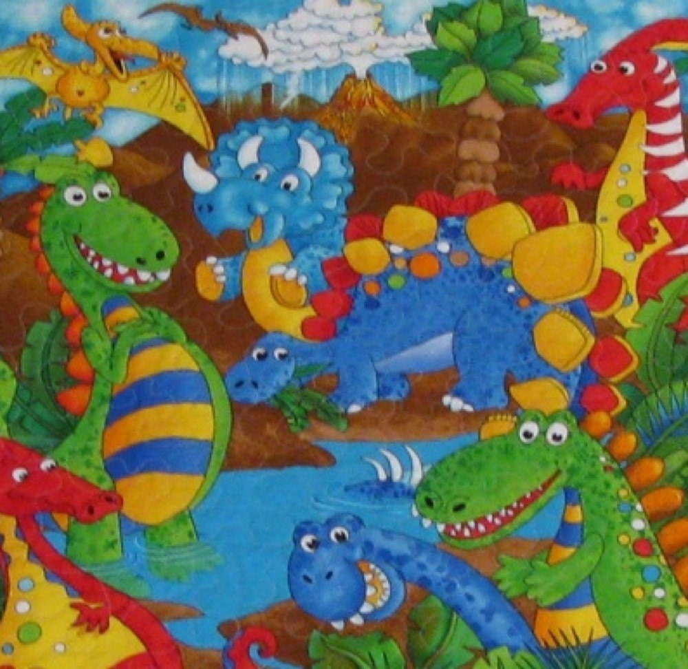 Dinosaur Baby Quilt or Wall Hanging