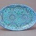 Decorative, turqouise, ceramic platter