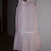 Vintage Soft Pink White Cotton Nightgown Slip Nightie Lingerie Sleeveless Dress