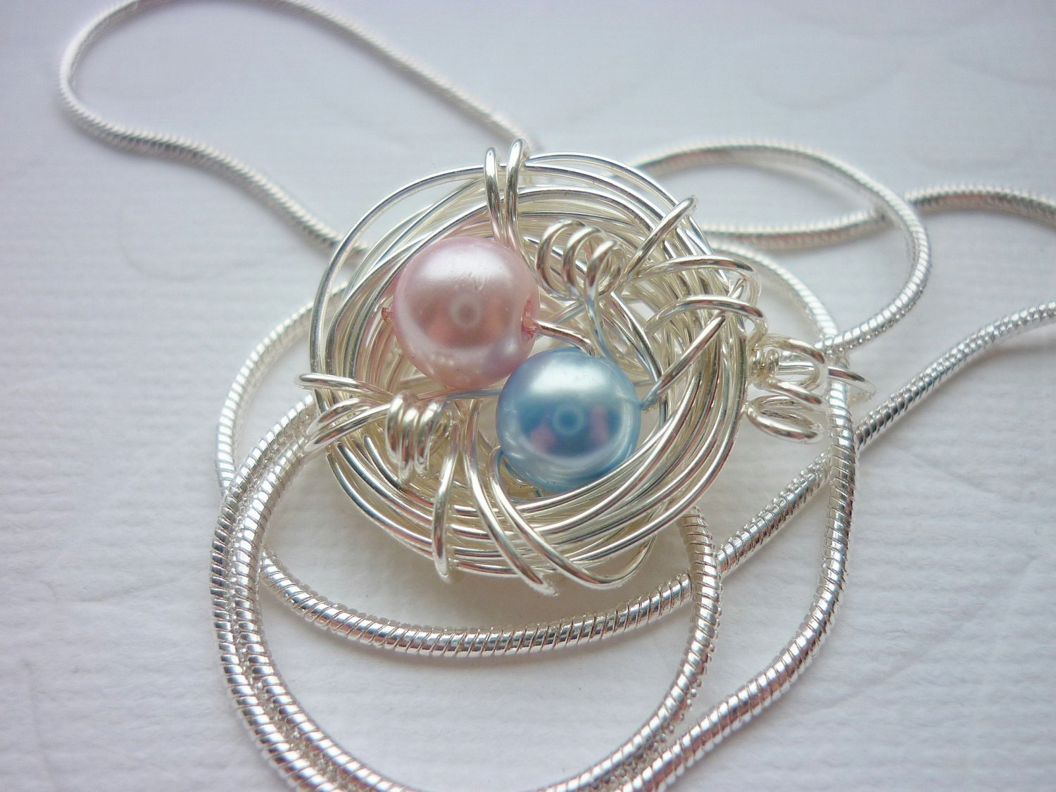 Birds Nest Necklace Personalized Great For Mothers Mom