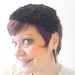 1950's VINTAGE Black Fringe Fascinator Hat