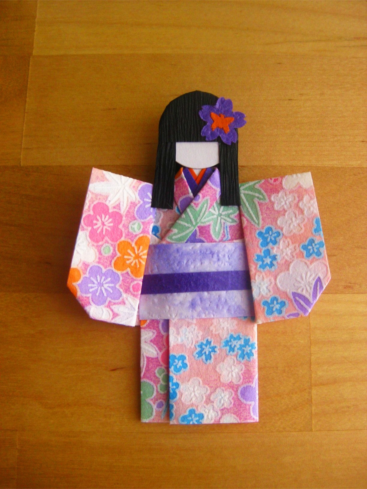 Japanese Chiyogami Paper Doll Hanako