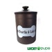 10.5 in - Personalized Dog Treat Jar with Name in Bone - Bronze