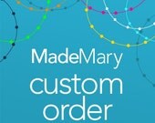 Custom garland - designed just for you - felt ball garland 8 to 8.5 ft -  58 felt balls 2cm in colors of your choice -  customized design