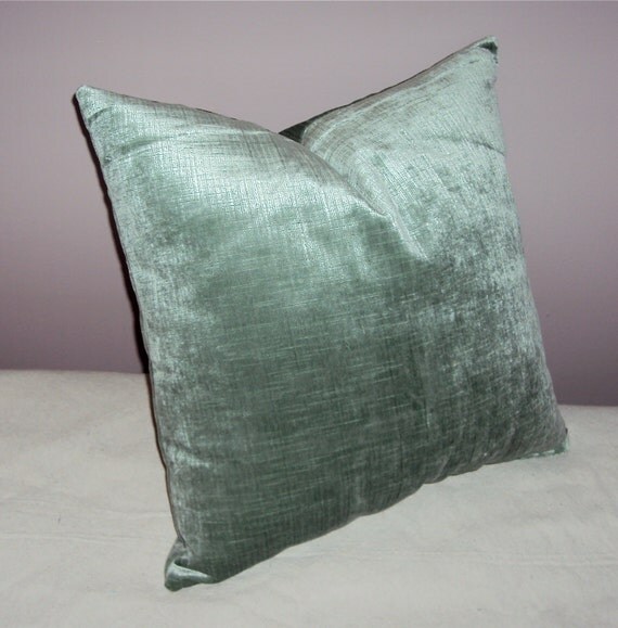 Jade Green Lush Velvet Pillow Cover