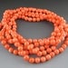 Coral Necklace - Long Beaded Necklace - Orange - 60 Inches