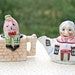 Vintage Humpty Dumpty, Old Lady Shoe Salt and Pepper Shakers, Japan