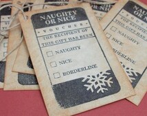 Popular items for naughty or nice tags on Etsy