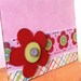Red flower Multi-purpose card - red and pink