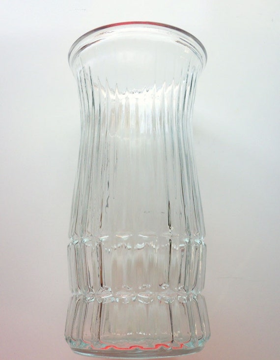 Vintage E O Brody Co Glass Florists Vase Clear Glass With 