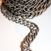 Vintage Chain - Steel Textured Double Curb, 3 feet LARGE LINKS RARE