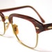 1950s Mens or unisex Clubmaster style Eyeglasses 12 k gold filled Excellent