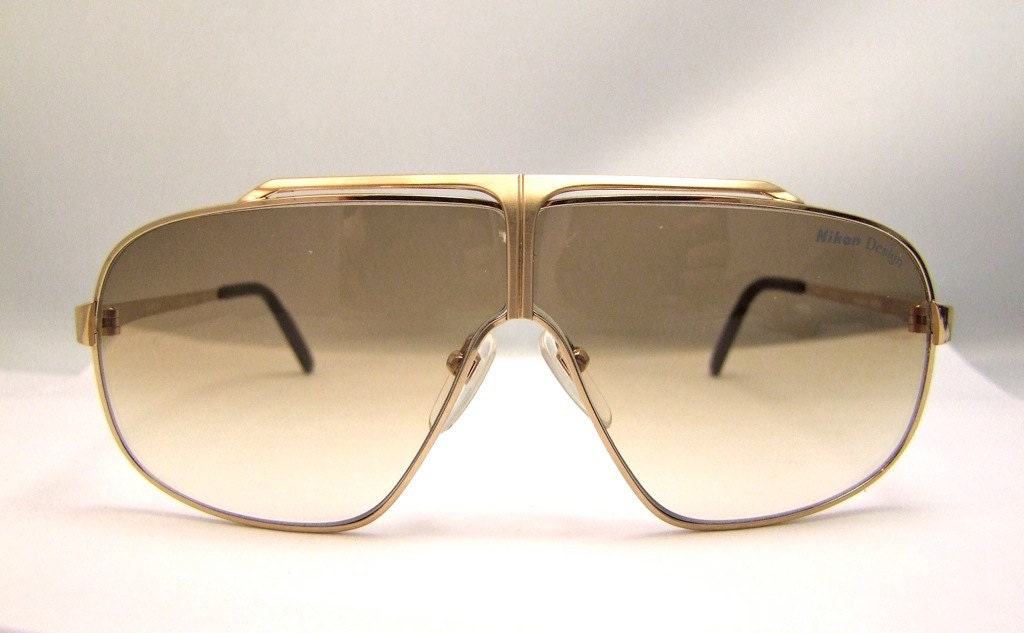 Rare Nikon Aviator Sunglasses Vintage 1970s 80s Japan 3604 0053