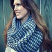 SALE Scarf cowl knitted navy blue and camel tan - fashion accessory for women