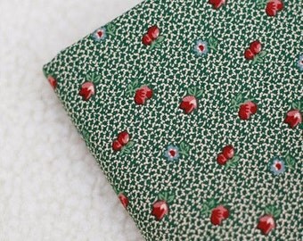 Patch Cotton No.10, Green Floral Cotton A Yard, U2132