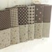 COME BACK, Vintage Brown Linen duplex printing Fat QUARTERs set of 6, U2258