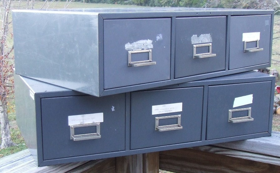 Metal File Drawers cubbies industrial shabby home furniture etsy