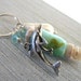 Australian Opal Necklace, White Keshi Pearl, Sterling Silver Dolphin, Long, Layering, Summer Fashion, Handmade - Beach Treasures