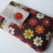 PADDED iPhone\/iPod Touch\/Cellphone Case with Pocket, Brown Tossed Flowers