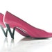 Vintage Hot Pink Shoes with Cut Out Heels - Size 8