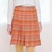 Sale - Vintage 1960s Skirt in Orange Creamsicle Wool Plaid - XS