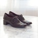 Reserved - Vintage Leather Shoes - Brown Leather Brougue Oxfords with Heels - Size 5 .5