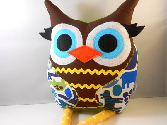 Owl Plush Toy Soft Doll Stuffed Animal handmade pillow