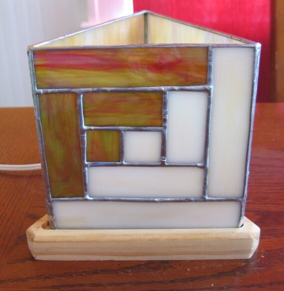Stained Glass Lamp Log Cabin Quilt pattern
