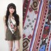 1970s Southwestern Aztec Tribal Square Scarf Neutral Earth Tones Large