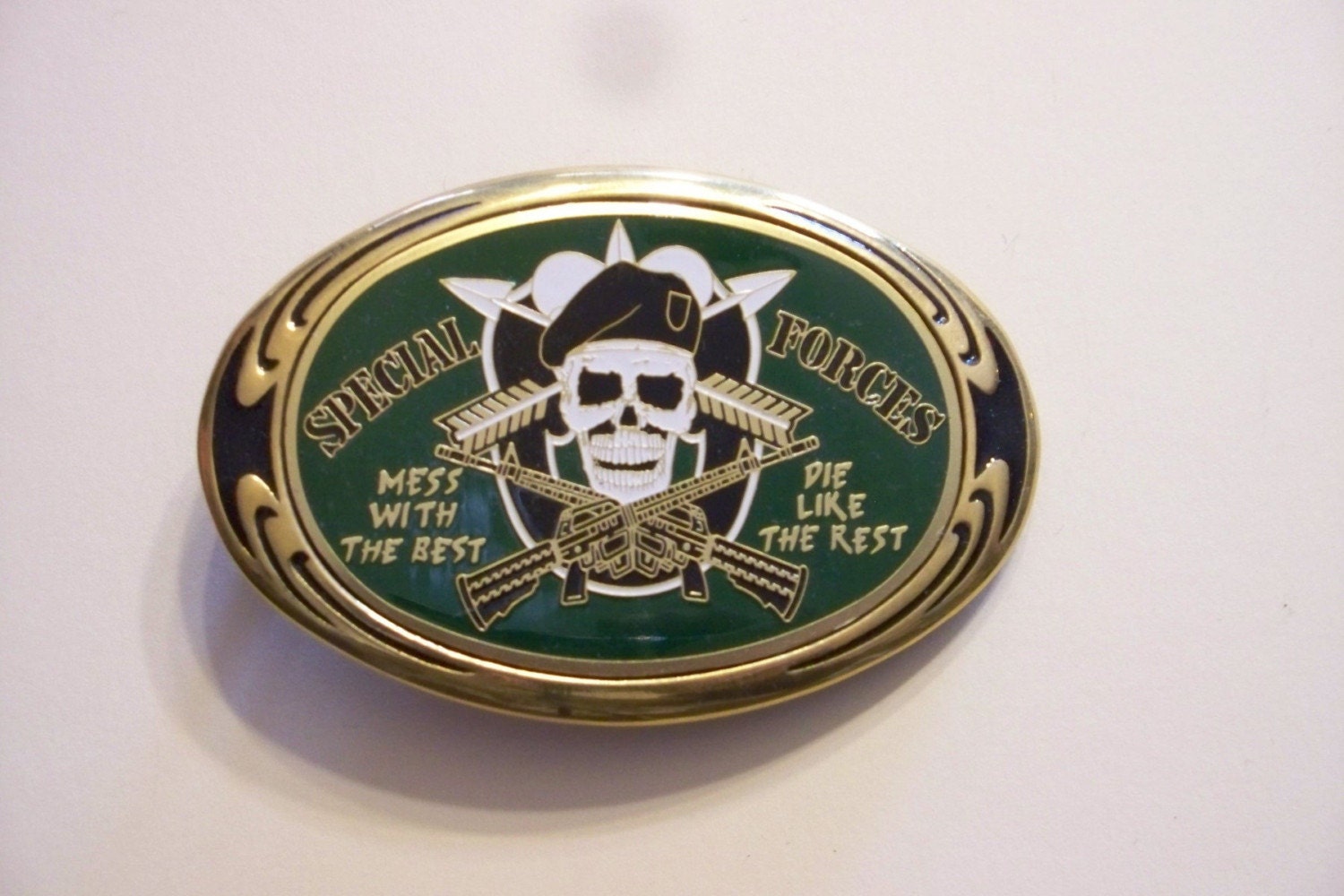 Vintage Special Forces Military Belt Buckle