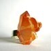 Ring - heat treated quartz crystal geode adjustable ring