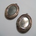NEW ITEM 2 Pieces Antique Copper Floral Locket with Inset for 18x13MM Cameo or Cabochon
