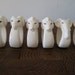 SALE- Set of 6 Vintage White Ceramic Animal Napkin Rings