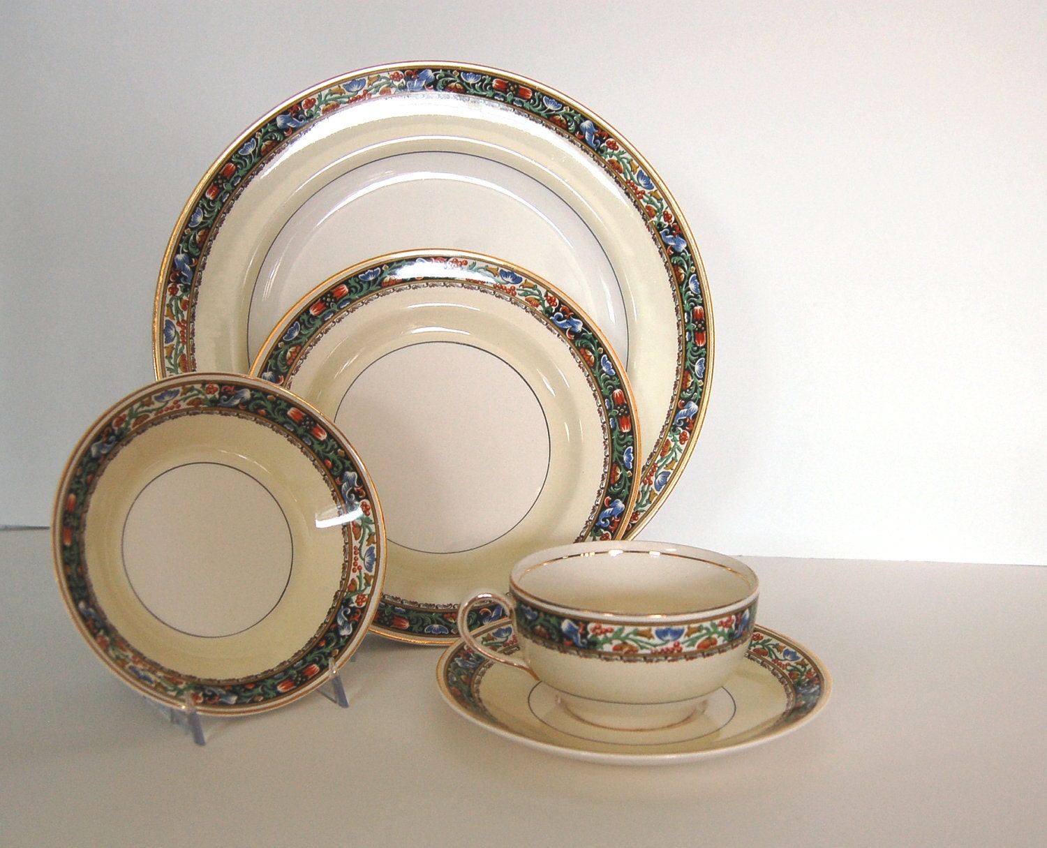 Vintage China Johnson Brothers Pareek 5 piece by TheSilverButton