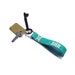 LAST - AQUA Personalized Monogrammed Leather Key Fob, KeyChain, bright, neon
