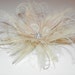 Ivory bridal fascinator, head piece, feather flower, bridal hair clip