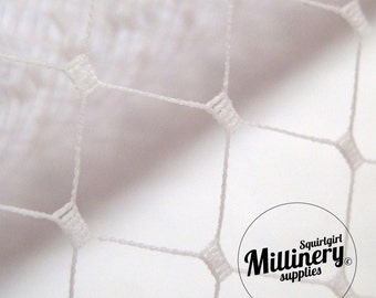 White English Merry Widow Veiling for wedding birdcage veils, fascinators and millinery 12-inch Wide (1 Metre)
